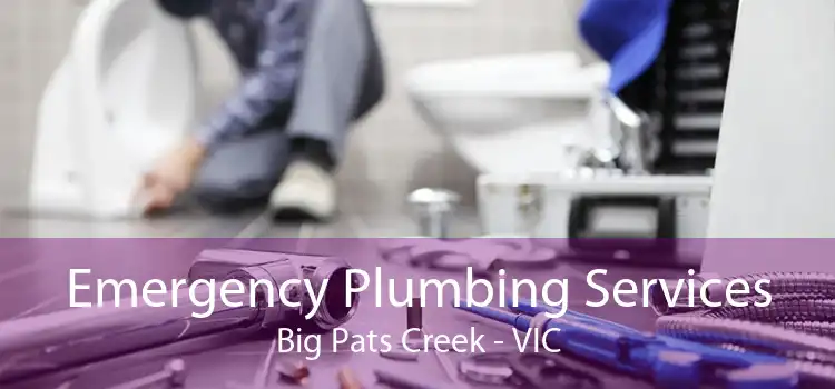Emergency Plumbing Services Big Pats Creek - VIC